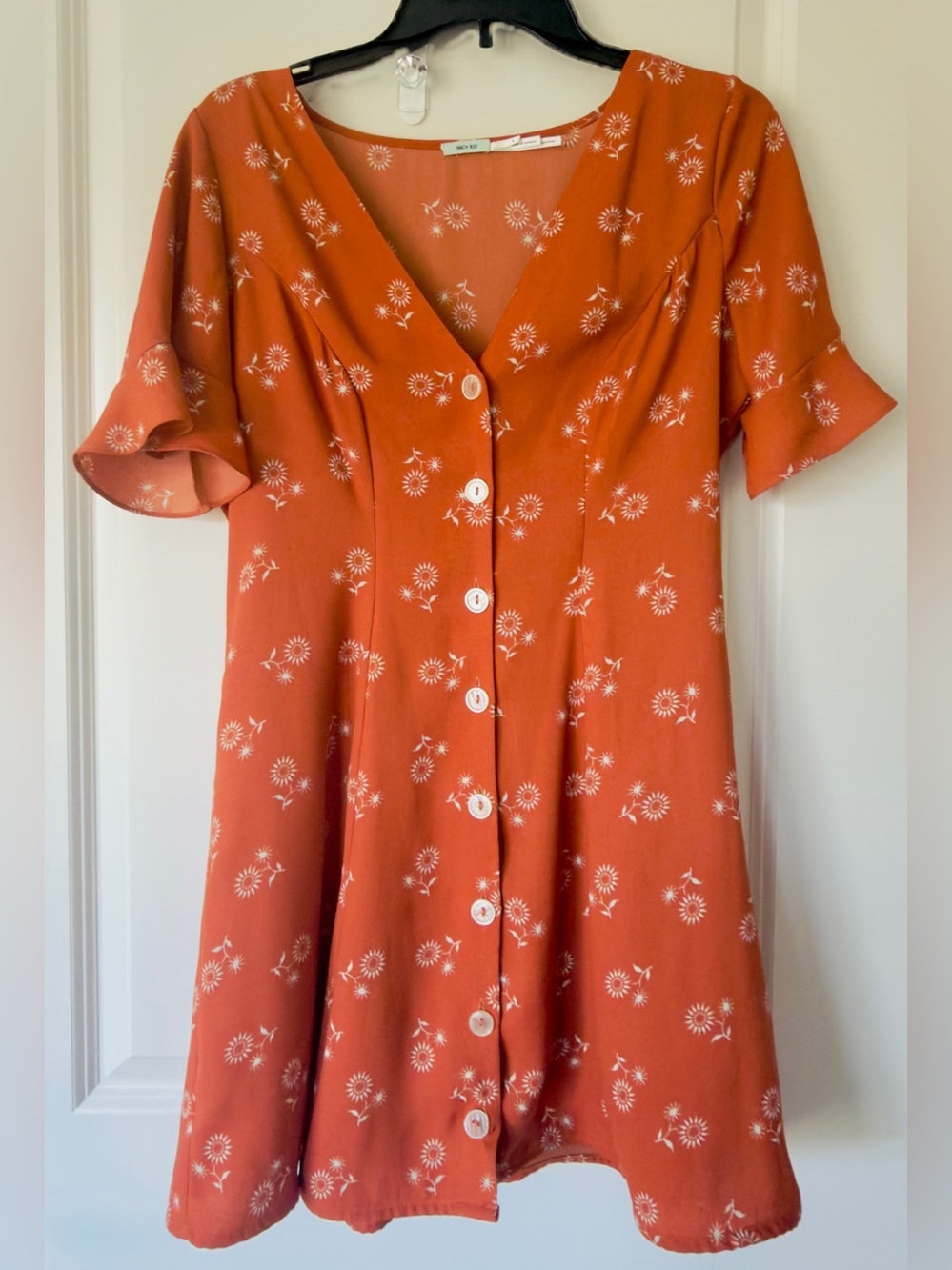 Kimchi Blue Floral Button-Front Sleeve Women's Dress